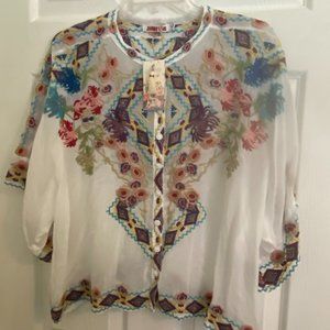 Johnny Was Blouse in size Medium